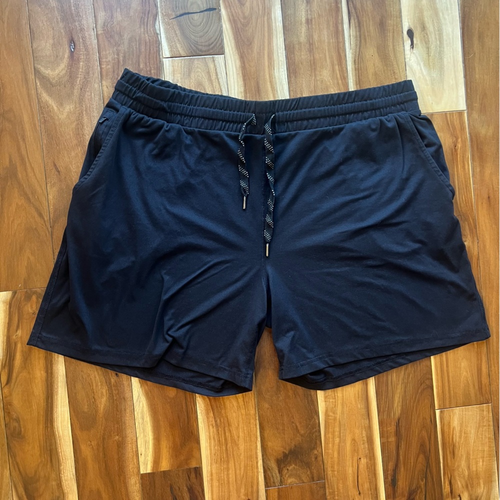 Soft drawstring athletic shorts